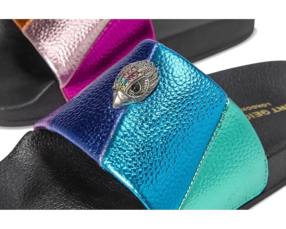 Детские слайды Kurt Geiger London Mini Meena Eagle с металлическим верхом