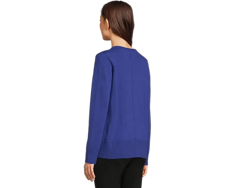 Свитер EILEEN FISHER из мериносовой шерсти с круглым вырезом