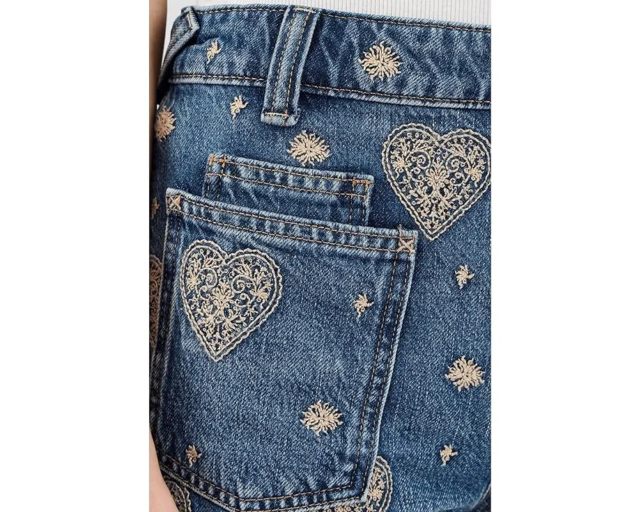 Шорты Free People Bettie с вышивкой из жесткого денима