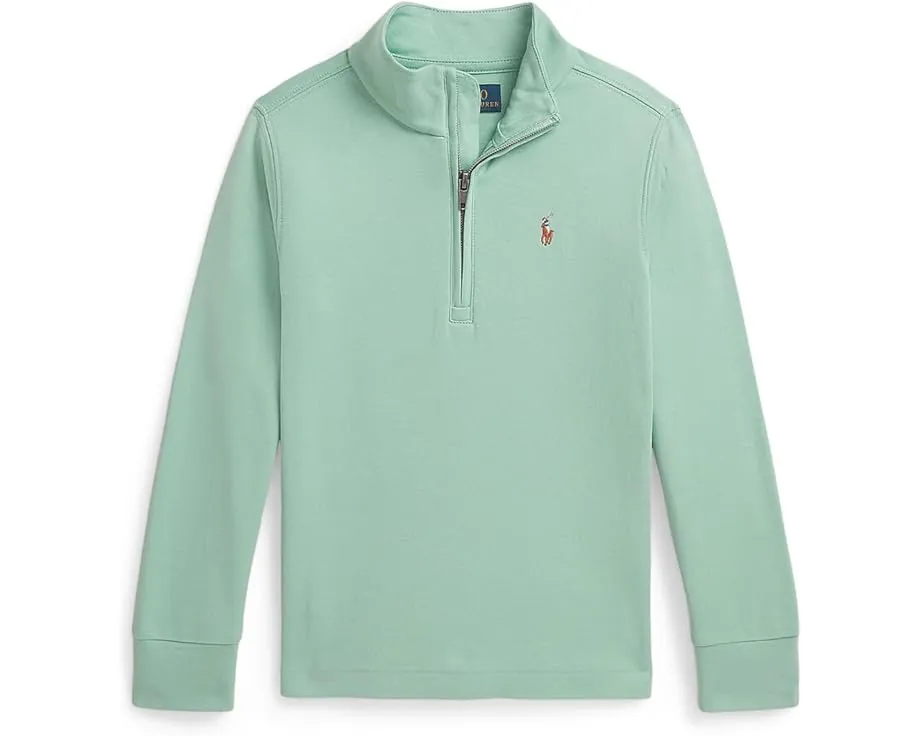 Полузип Polo Ralph Lauren Kids худи из интерлока для малышей с вышитым пони