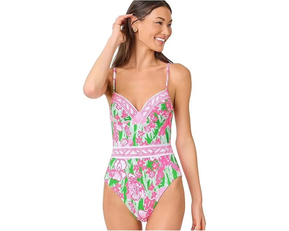 Купальник Lilly Pulitzer Palma с чашками и регулируемыми бретелями