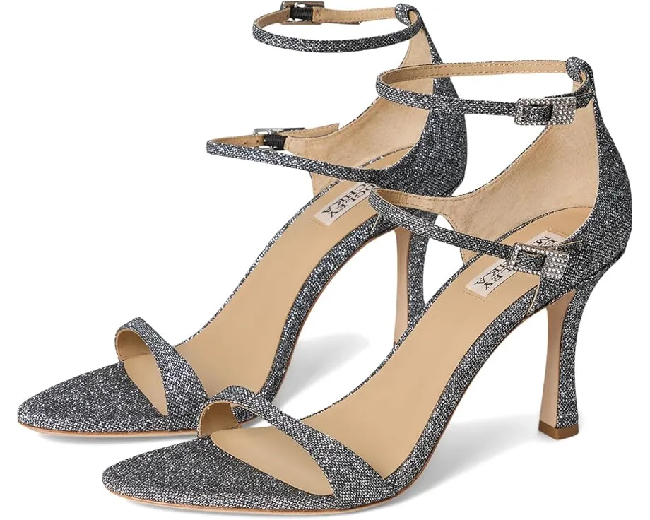 Босоножки Badgley Mischka Valencia на тонком каблуке с двойными ремешками и пряжками