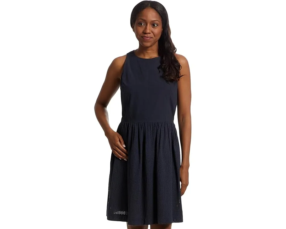 Мини-платье Lilla P с высоким воротником и ажурной юбкой