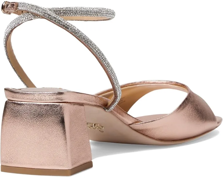 Босоножки Badgley Mischka Infinity II на низком каблуке с камнями стразами и застежкой на щиколотке