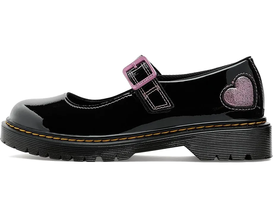 Туфли Mary Jane Dr. Martens Bex Y с блестящим сердцем на контрастной подошве