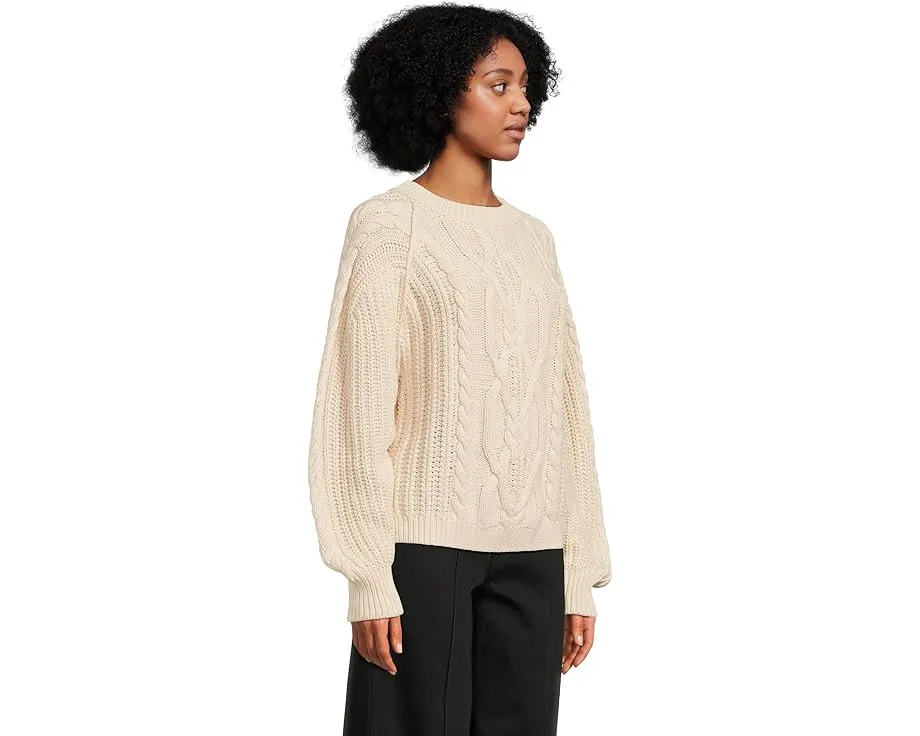 Свитер Free People Frankie Cable с рельефным узором и округлым вырезом