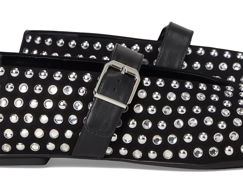 Балетки Schutz Eiza Glam с декоративными шипами на замшевом верхе и стелькой EVA