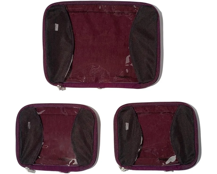 Набор компрессионных кубов Baggallini 2 средних и 1 большой с прозрачной панелью