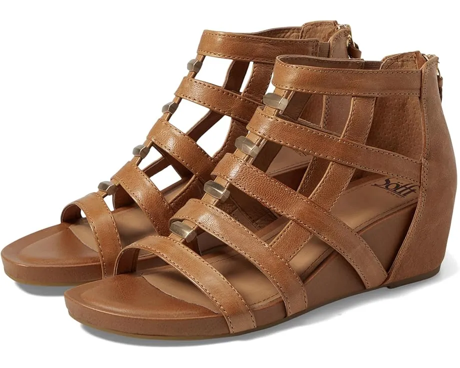 Босоножки на танкетке Sofft Rio II из мягкой кожи с металлическими акцентами