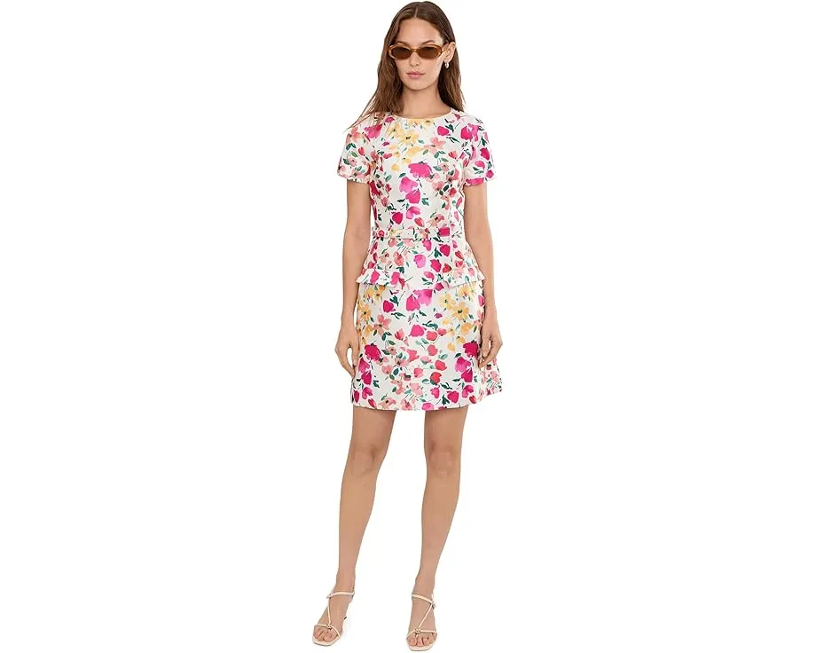 Короткое платье Adrianna Papell с принтом из ткани микадо