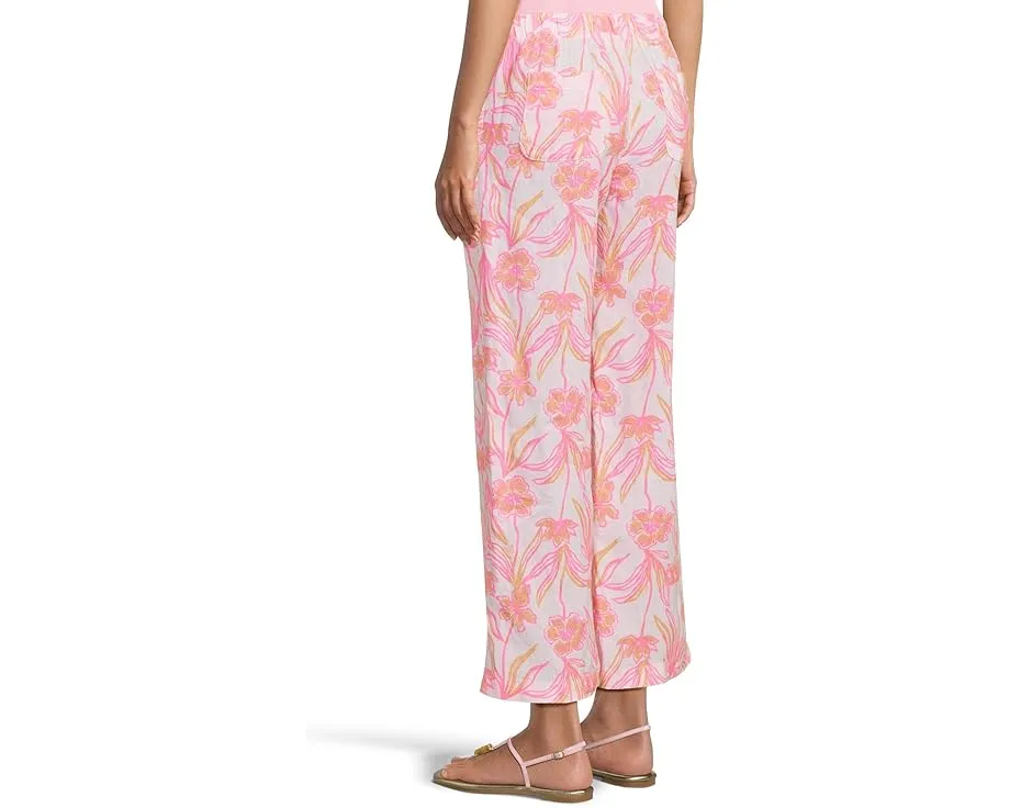 Брюки-кроп Lilly Pulitzer Brawley из льна на резинке