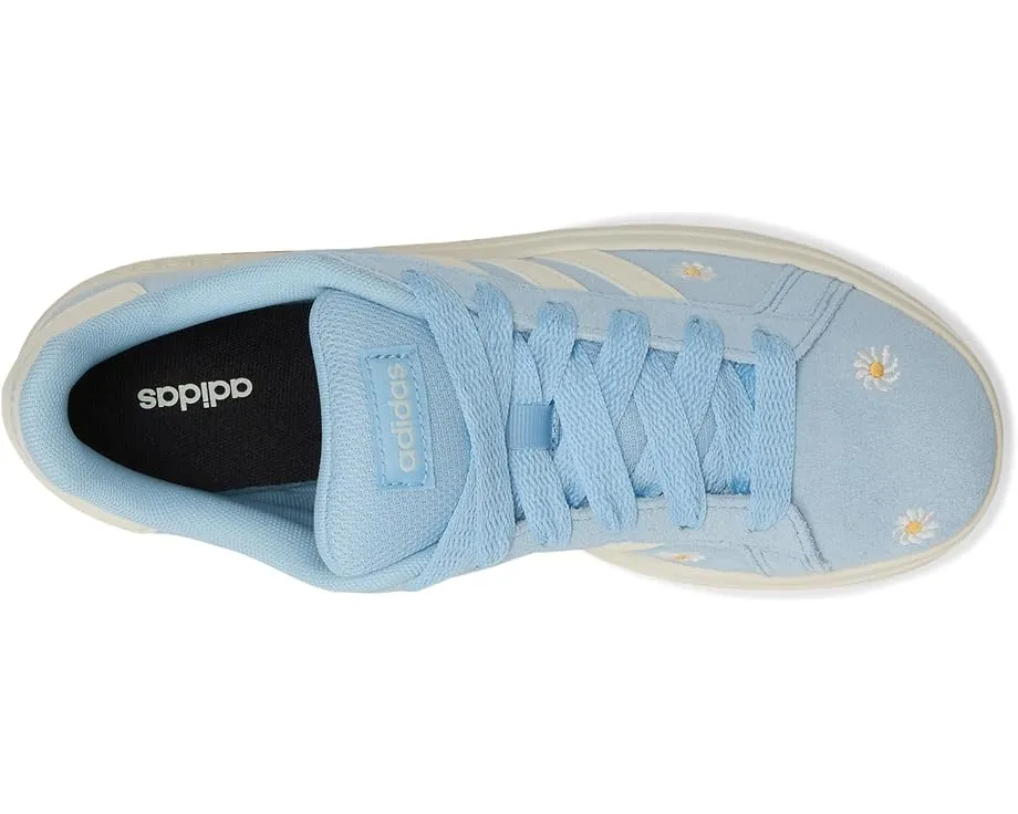 Кроссовки adidas Grand Court 00s для детей из замши с широкой шнуровкой
