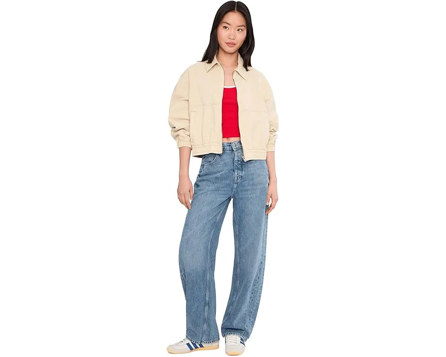 Топ Moxie Free People с круглым вырезом и ретро швом на спине