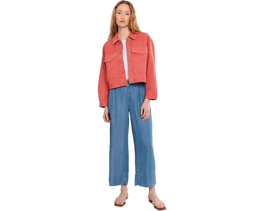 Petite Oversized Cropped Denim Jacket