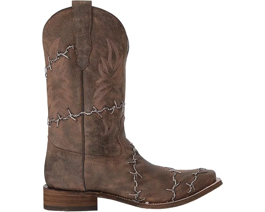 Ковбойские сапоги Corral Boots A3532 с квадратным носком и дизайном из колючей проволоки