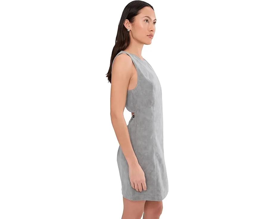 Мини-платье Free People Atlas из замши с вырезом на спине и молнией