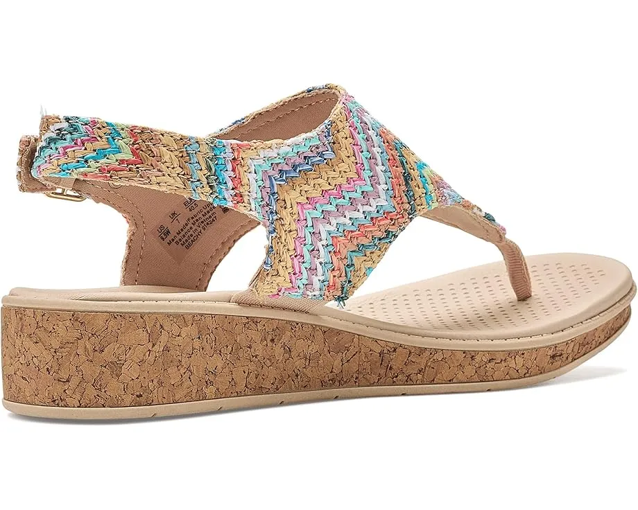 LifeStride пляжные сандалии Beachy Thong с клиновидным каблуком