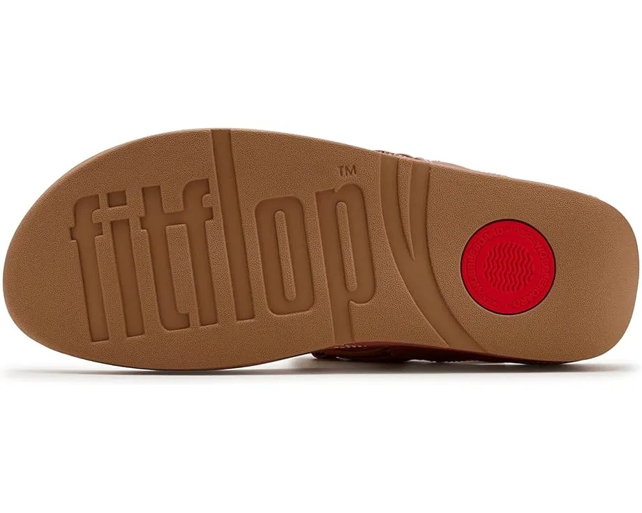 Сандалии FitFlop Lulu с квадратным носком и цепочкой из кожи