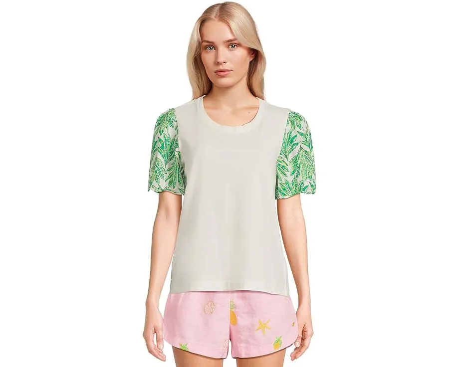 Трикотажный топ Brittan с фестончатыми рукавами от Lilly Pulitzer