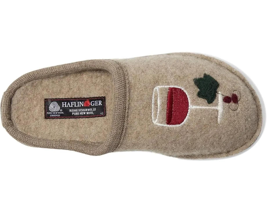Тапочки Haflinger Wine Time с тематическим дизайном