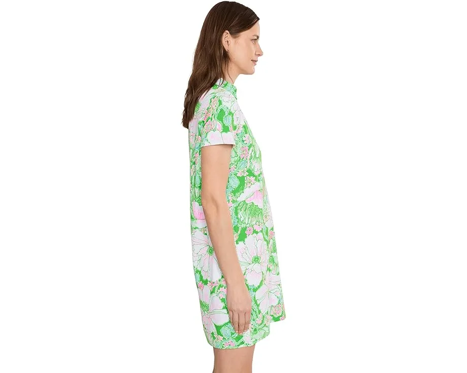 Lilly Pulitzer короткое платье Dune с защитой UPF 50 и отложным воротником