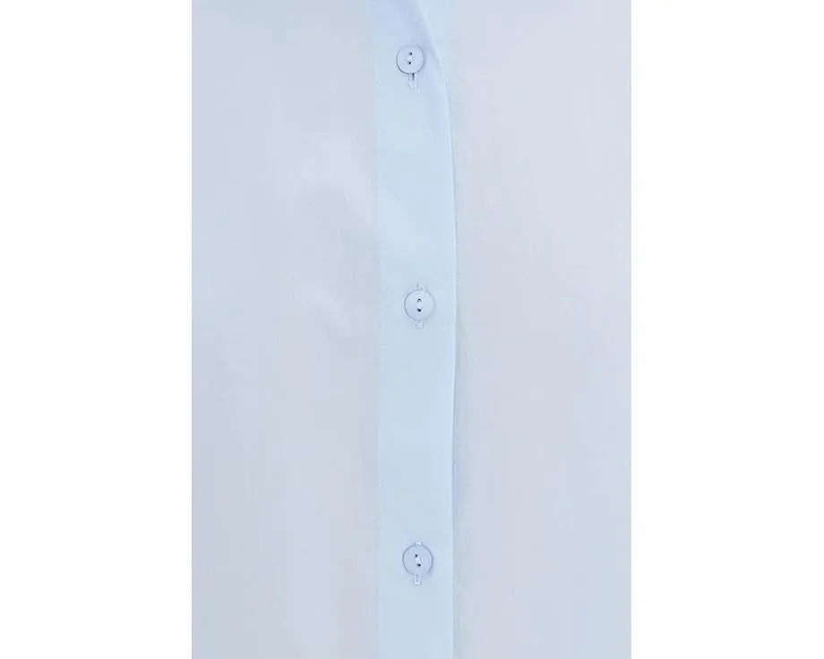 Длинная рубашка Eileen Fisher из органического хлопкового поплина с классическим воротником