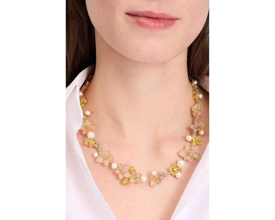 Яркое колье Pastel Petals с цирконием и кварцем Kate Spade New York