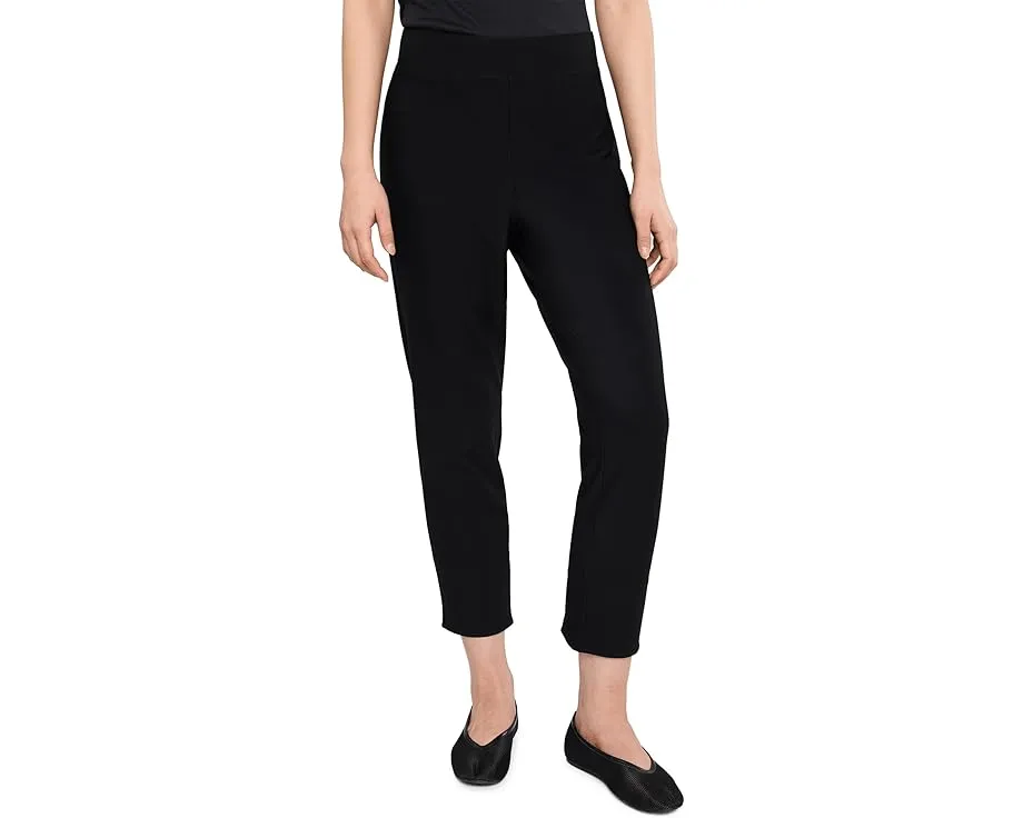 Узкие укороченные брюки Washable Stretch Crepe с разрезом сзади Eileen Fisher