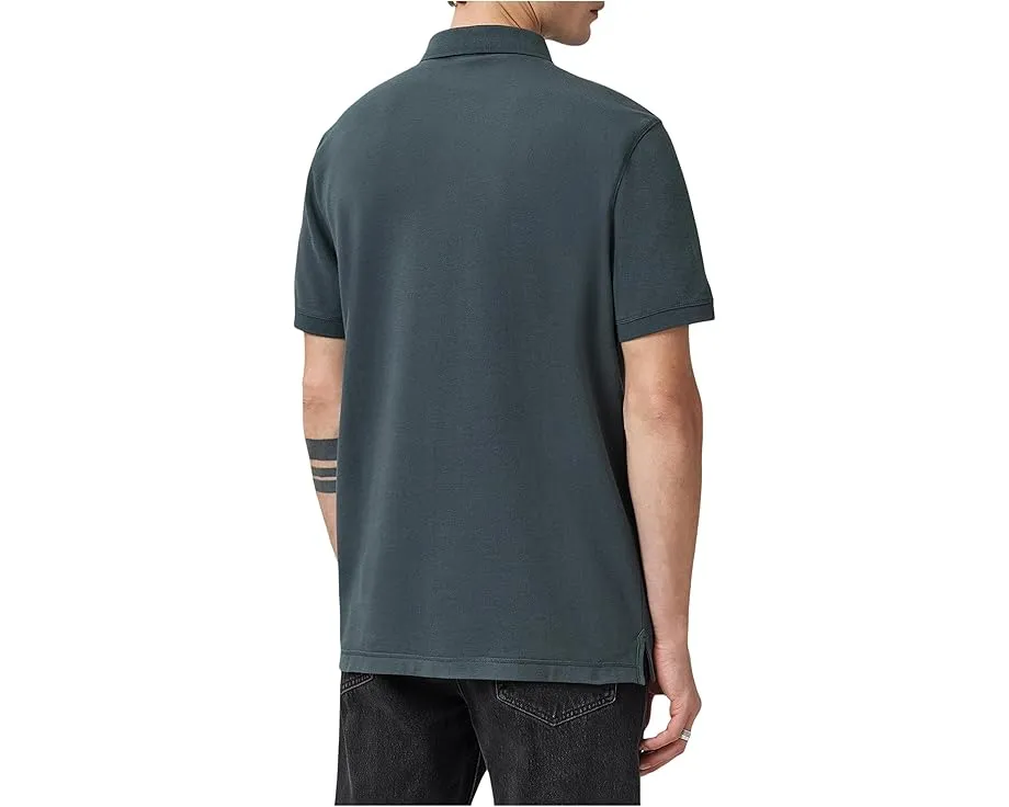Повседневное поло Reform Short Sleeve от AllSaints на молнии с вышивкой Ramskull
