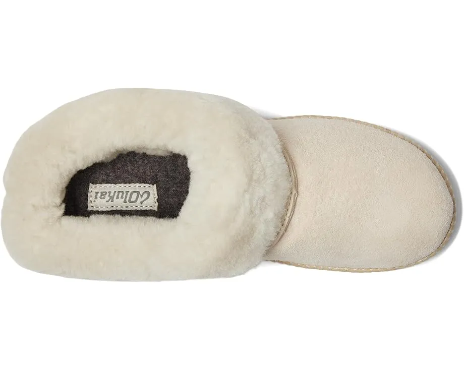 OluKai Домашние тапочки Ku‘I из натуральной кожи с меховой подкладкой