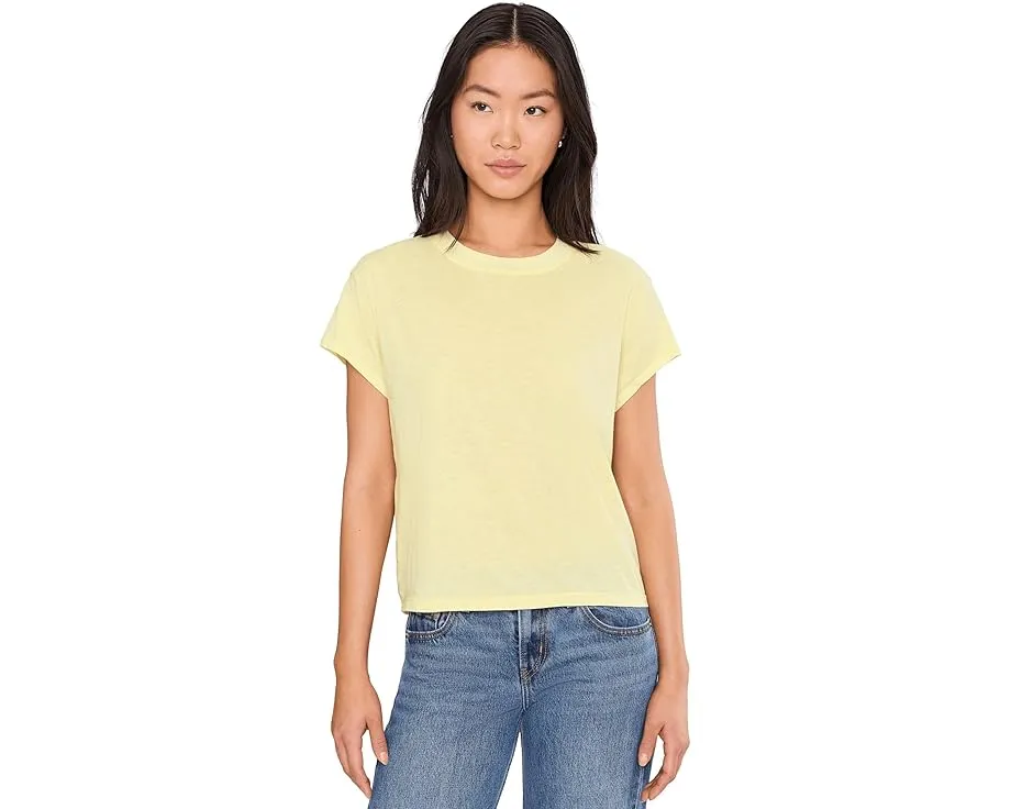Кроп-футболка Michael Stars Grayson Cropped Crew Neck из хлопка Supima с прямым подолом
