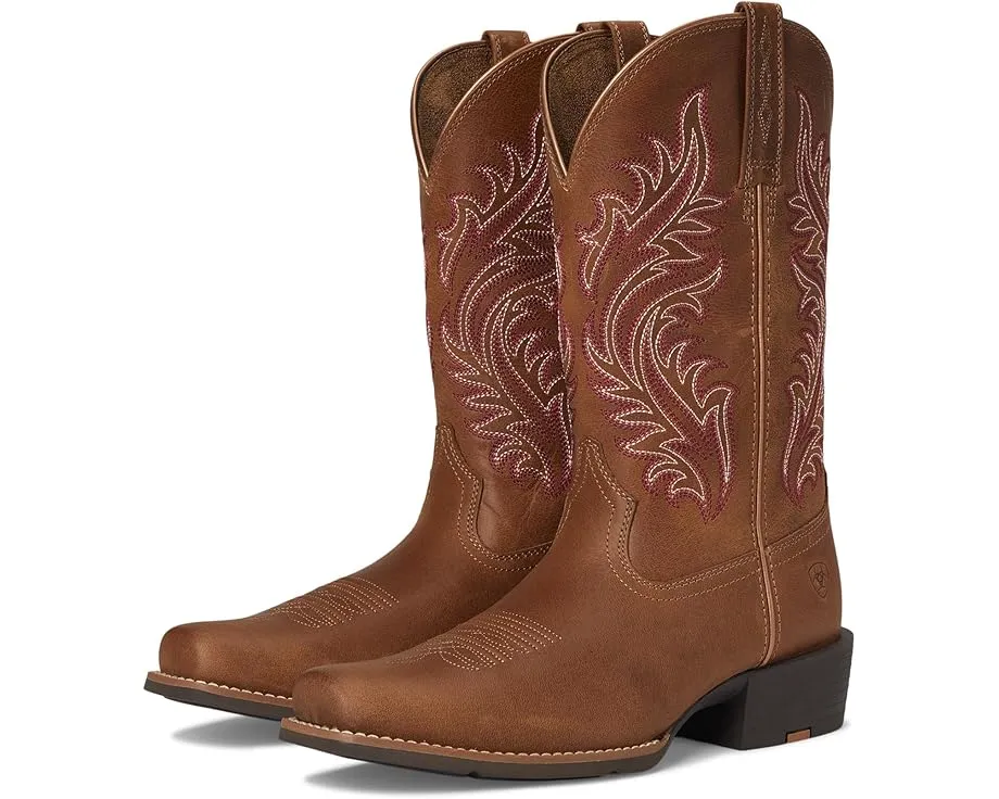 Сапоги Round Up Narrow Cutter Toe с контрастной строчкой и квадратным носком Ariat