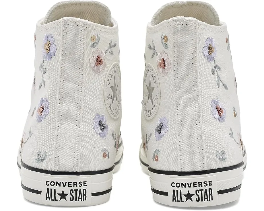 Кеды Converse Chuck Taylor All Star Sequin Flowers высокие с пайетками
