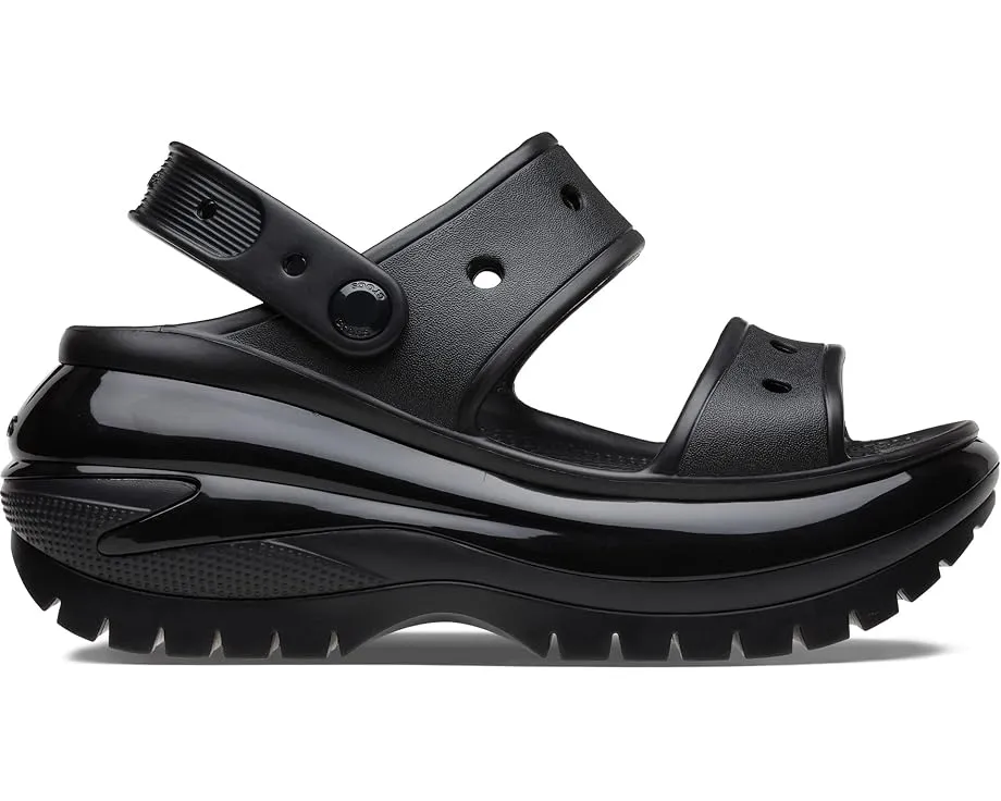 Сандалии Crocs Classic Mega Crush на платформе с двумя ремешками