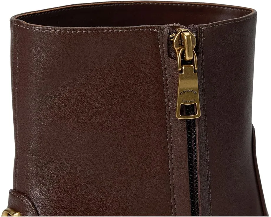 Ботильоны COACH Sculpted C на низком каблуке с молнией