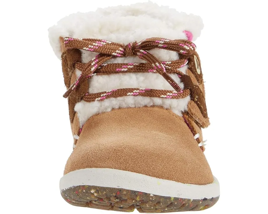 Merrell Kids Bare Steps Cocoa детские зимние ботинки с широким носком и мемори пеной