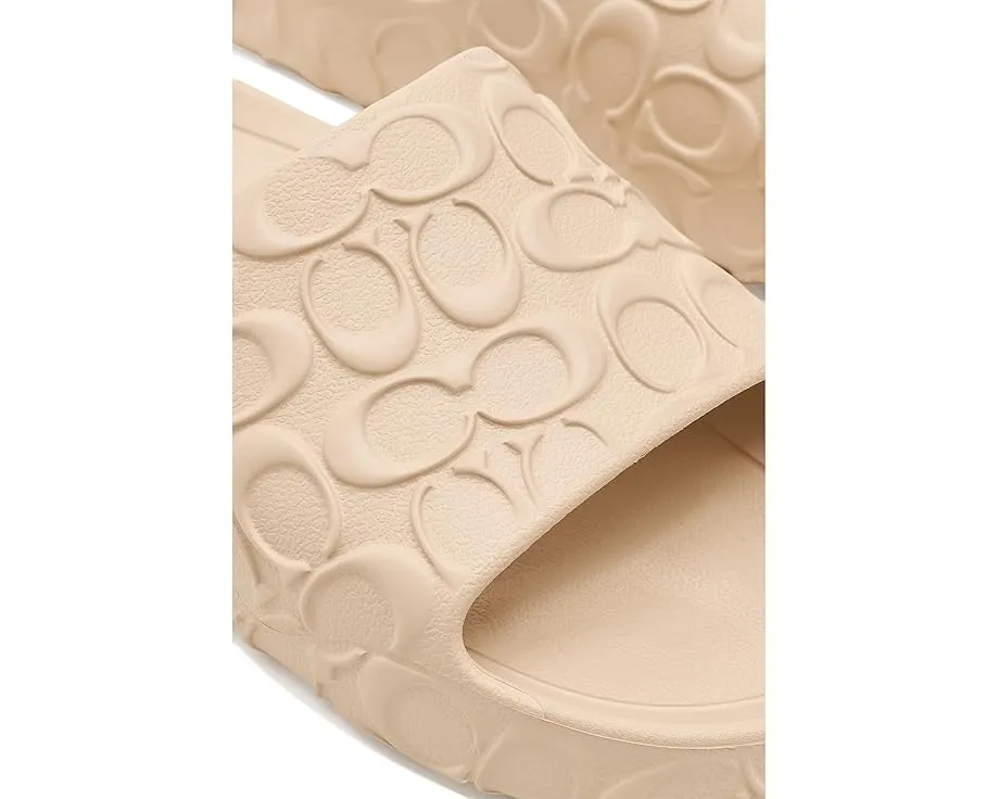 Сланцы COACH Bay из EVA с широким ремешком и круглым носком