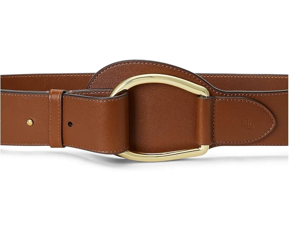 Широкий ремень Lauren Ralph Lauren из кожи с кольцевой пряжкой