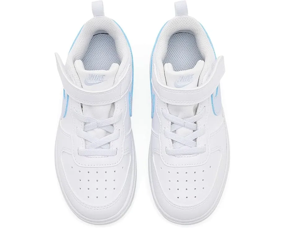 Кроссовки Nike Court Borough Low Fade для малышей White и Arctic Green