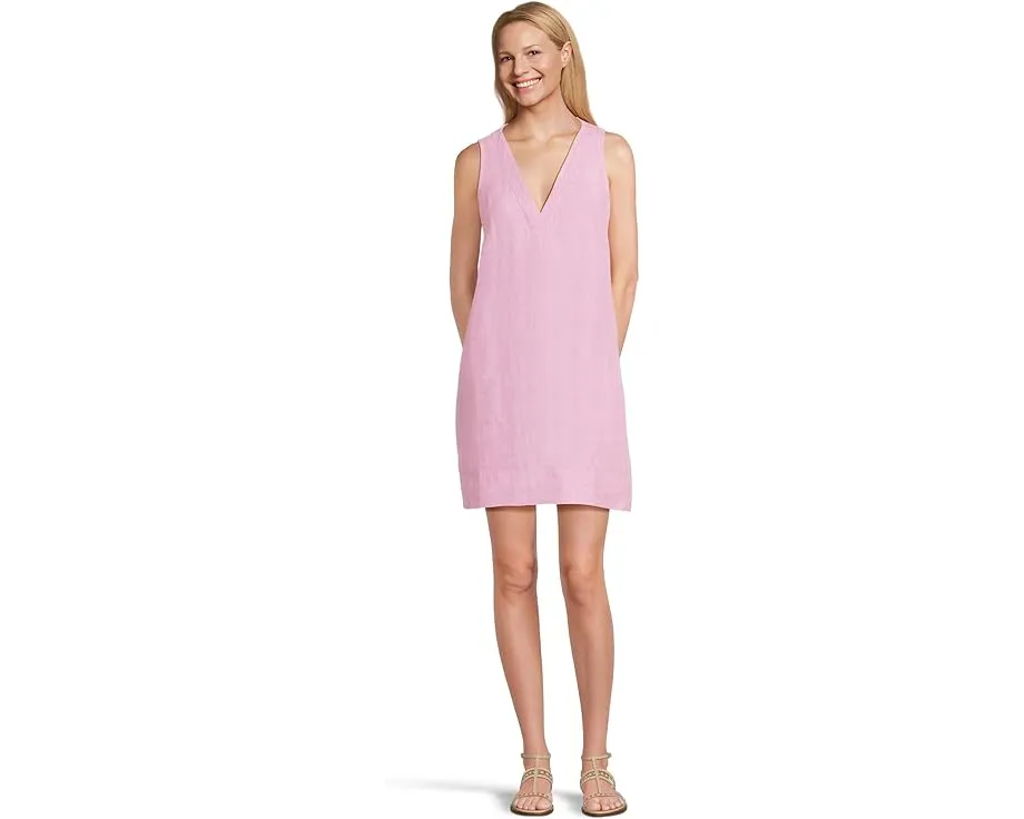 Tommy Bahama Платье-трапеция Two Palms Trapunto с длинным рукавом и V-образным вырезом