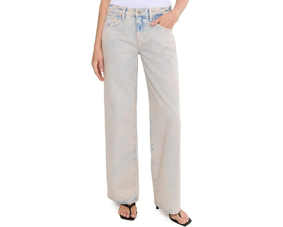 Джинсы AG Jeans Adria с низкой посадкой и широкими штанинами в оттенке Mojave Pink