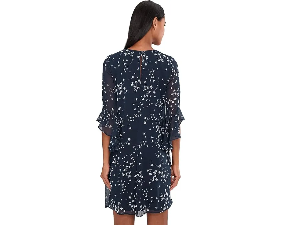 Платье Calvin Klein фасона shift с рукавом 3/4 из шифона