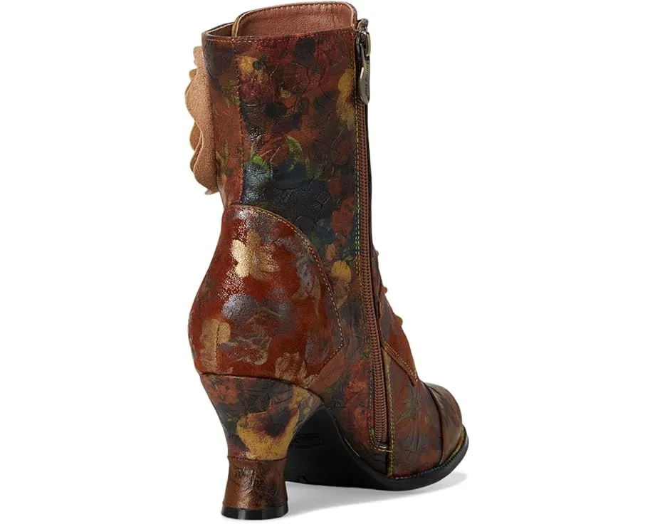 Ботильоны L'Artiste by Spring Step Roselia-flow с бархатным цветком и шнуровкой