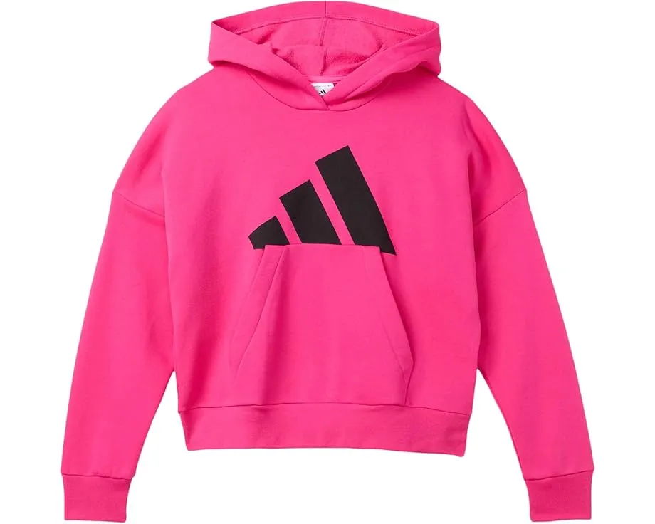 Толстовка adidas Kids с капюшоном и большим логотипом из флиса
