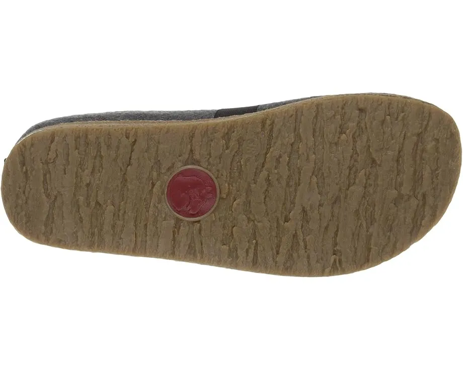 Клоги Haflinger Magic из войлока с подошвой на каблуке-рокере