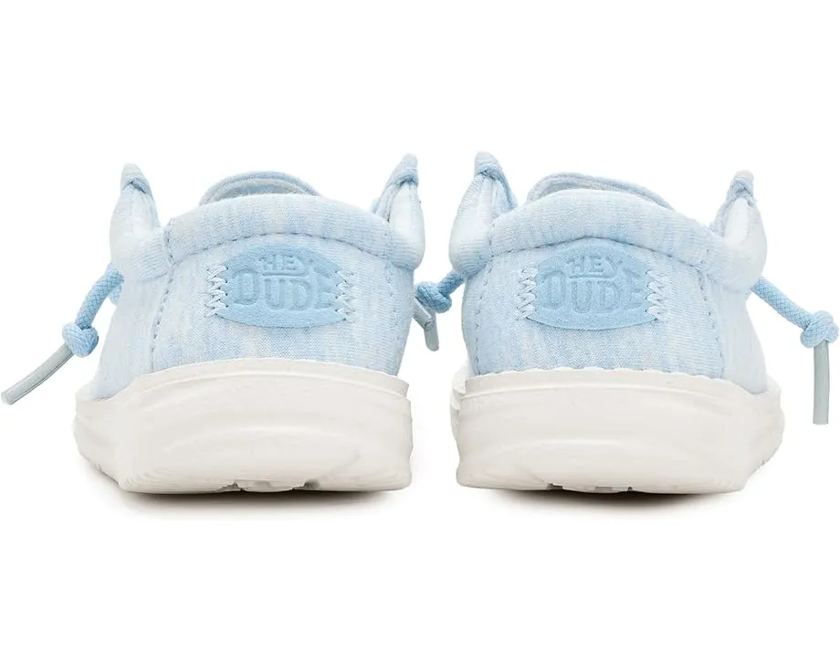 Детские слипоны Hey Dude Kids Wally Stretch Jersey с технологией Flex & Fold