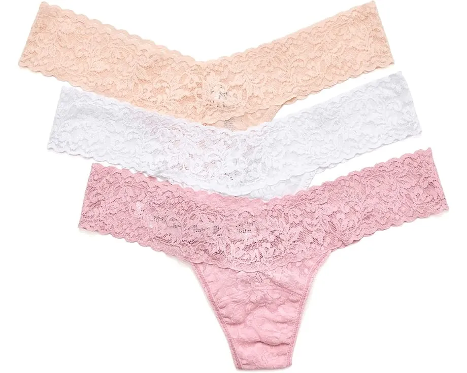 Набор 3 штук трусов стрингов Signature Lace Low Rise от Hanky Panky