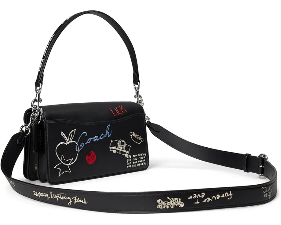 Сумка через плечо COACH Tabby 26 With Sketch Print с рукописным принтом