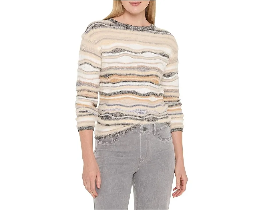 Свитер NIC+ZOE Petite Odyssey Mix с волнообразным узором