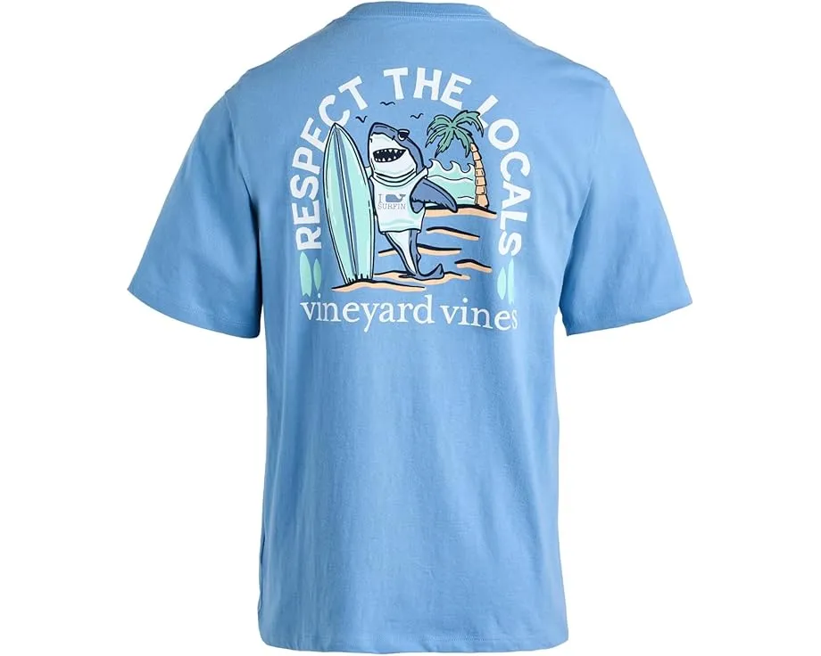 Детская футболка Vineyard Vines Kids Respect The Locals с принтом